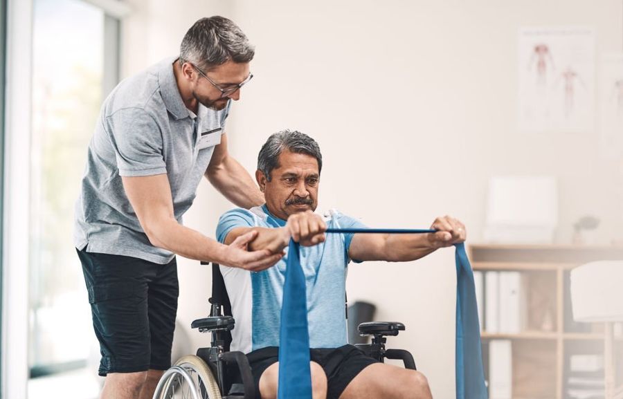 Neurological physiotherapy rehabilitation at home